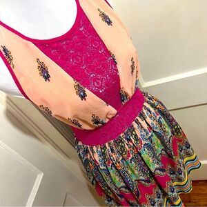Free Shipping! Do+Be Colorful Keyhole Dress Women's Medium